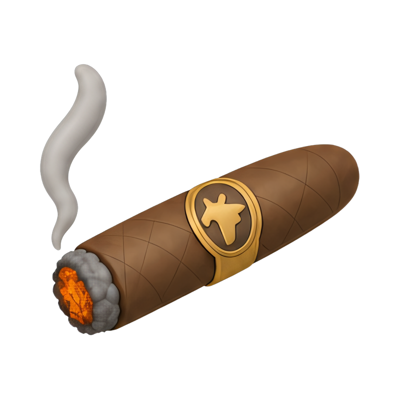 Cuban cigar with elegant band