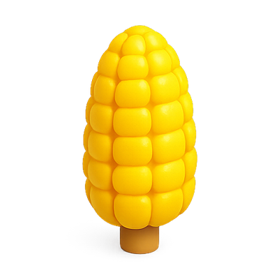 3D Render of a Stylized Corn Cob