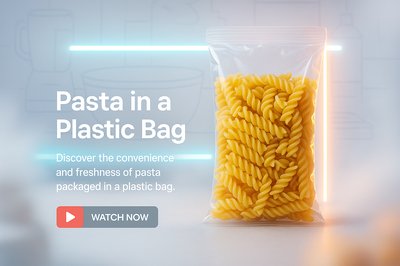 Promotional Image for Pasta Packaging in a Plastic Bag