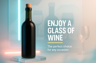 Elegant Wine Bottle Display with Glasses and Soft Lighting