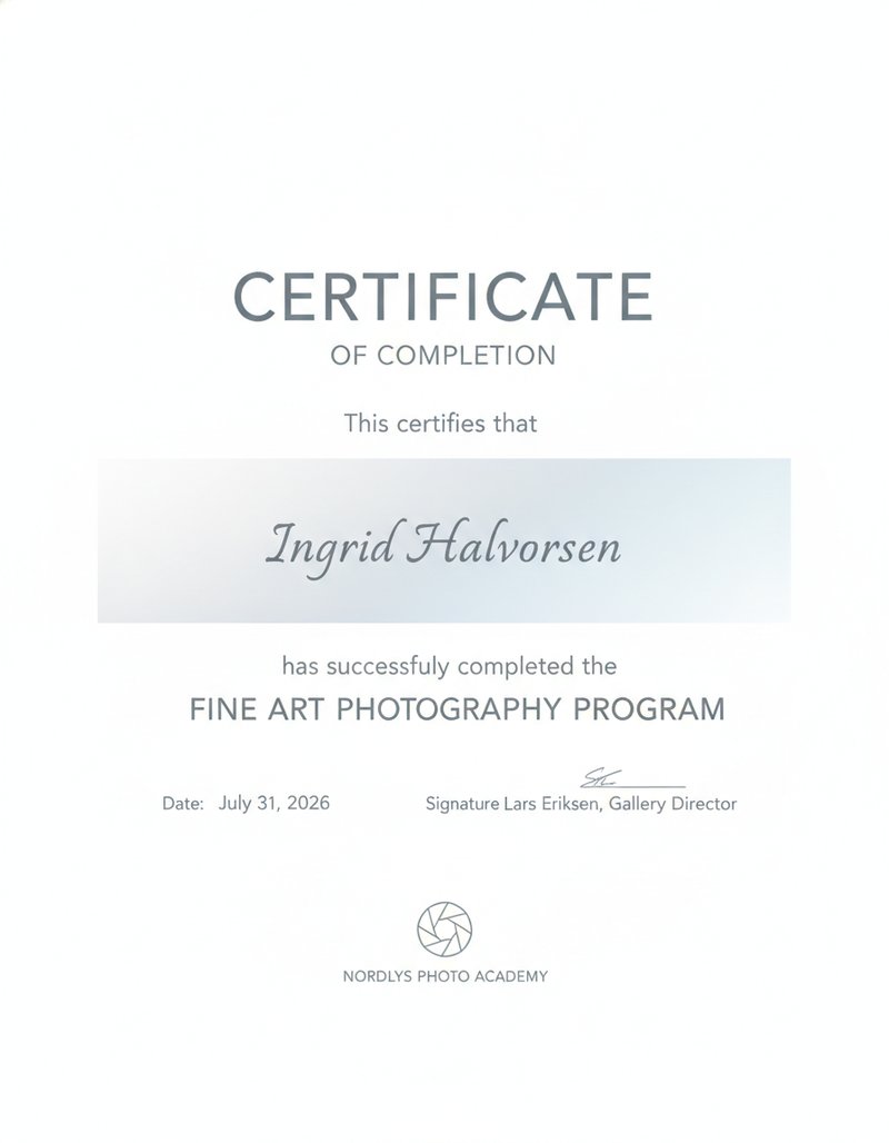 Certificate of completion design