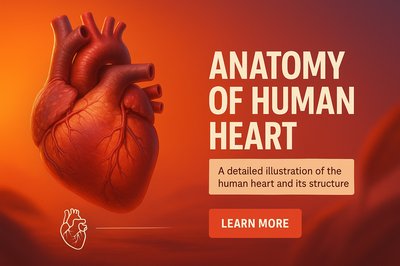 Detailed Illustration of the Human Heart Anatomy