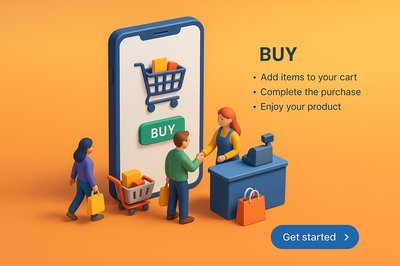 Detailed Miniature Scene of Online Shopping Experience