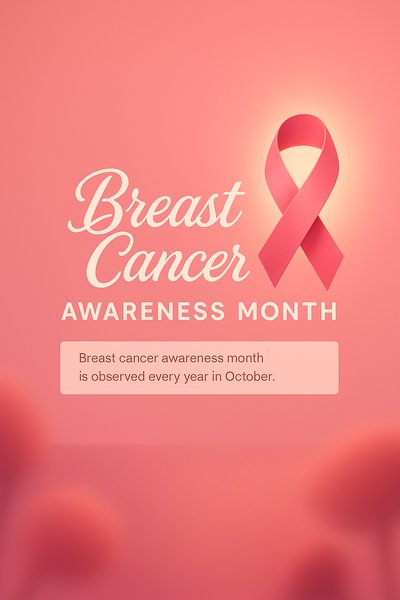 Breast Cancer Awareness Month Promotion Graphic