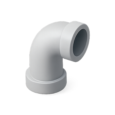 Gray Plastic Pipe Elbow Connector
