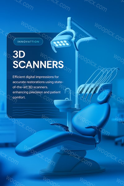 Modern Dental Clinic with 3D Scanners and Dentist Chair