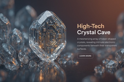 Hyperrealistic Crystal Cave with Glowing Micro-LEDs