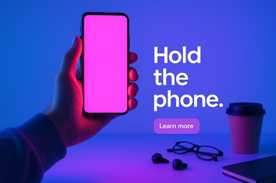 Vibrant Neon Glow with Phone and Accessories