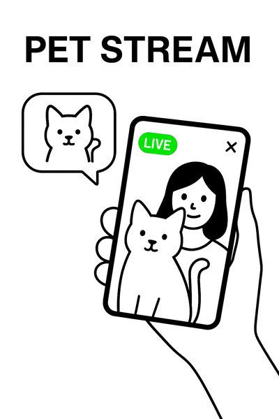 Illustration of a Live Streaming Pet Interaction