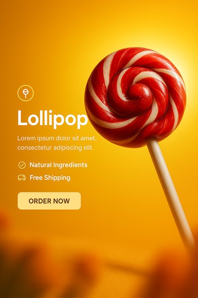 Vibrant Lollipop Product Image for Marketing
