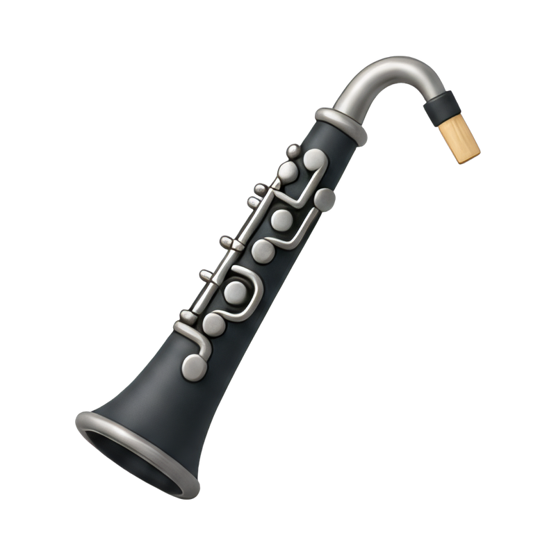 Curved English horn in focus