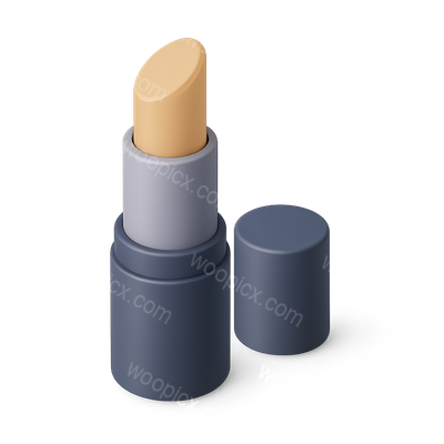 Stylish 3D Concealer Stick Icon with Isometric View