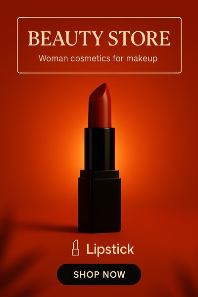 Elegant Beauty Store Lipstick Promotion Graphic