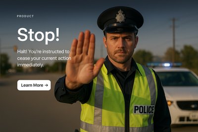 Stylish Web Design Featuring a Police Officer