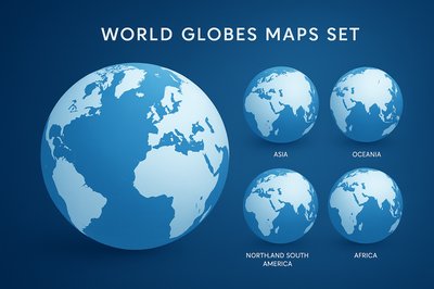 Cinematic Globe Display Featuring World Maps