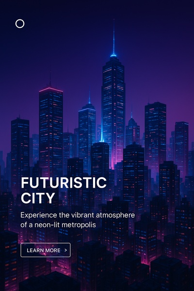 Futuristic Neon Cityscape at Night