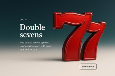 Stylish Double Seven Symbol with Text and Call to Action