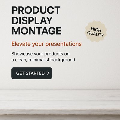 Stylish Product Display Montage on White Background