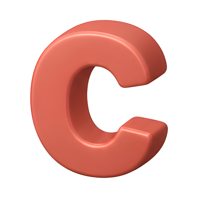 Stylish letter C in design