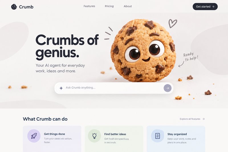 Engaging AI landing page design