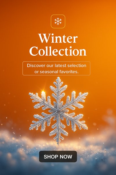 Winter Collection Promotion with Snowflake Design