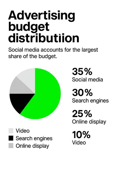 Infographic on Advertising Budget Distribution by Medium