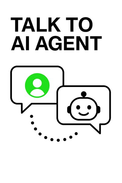 Communication Concept Featuring User and AI Agent Icons