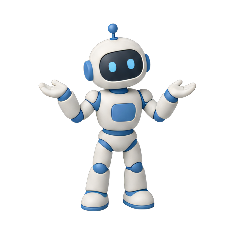 humanoid robot shrugging shoulders