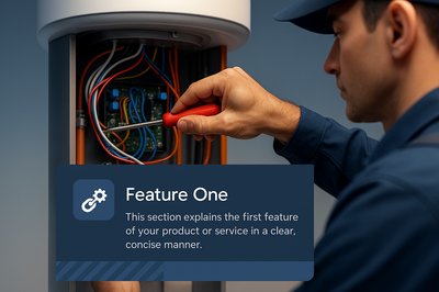 Repairman Fixing Electric Boiler with Detailed Focus