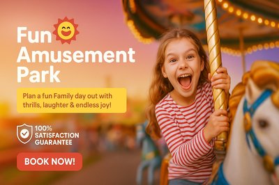 Exciting Carousel Ride at Amusement Park