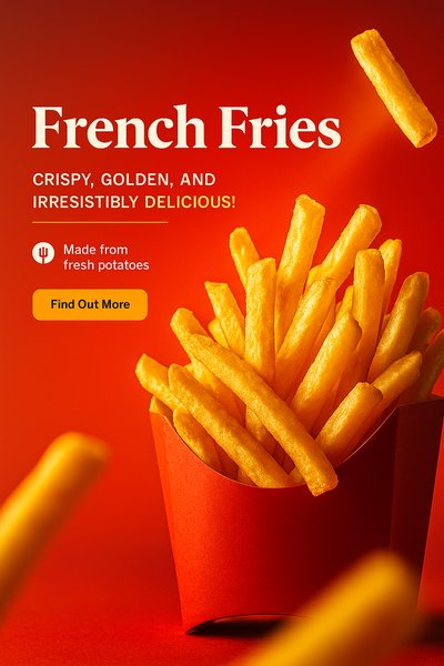Delicious Golden French Fries in a Vibrant Setting