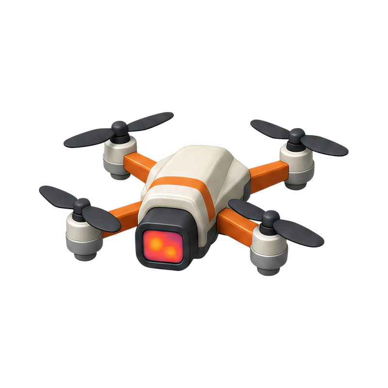 thermal rescue drone in action