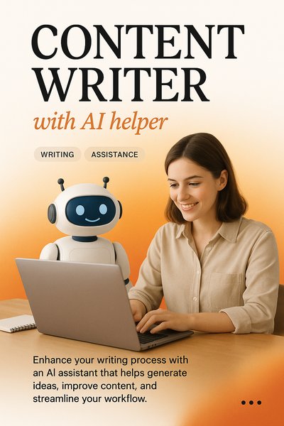 AI-Assisted Content Writer Landing Page Design