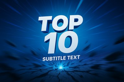 Dynamic Top 10 Graphic with Subtitle for Engaging Content