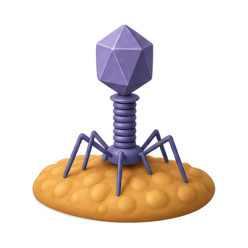 bacteriophage interaction with surface