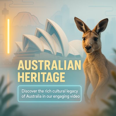 Promotional Graphic Highlighting Australian Heritage