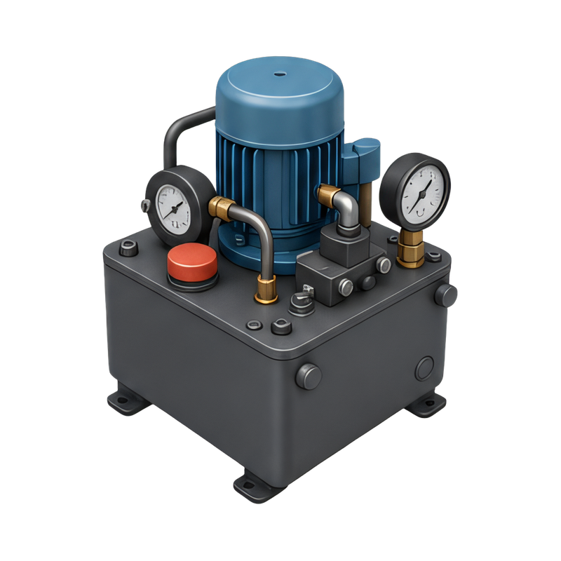 Hydraulic pump unit in action