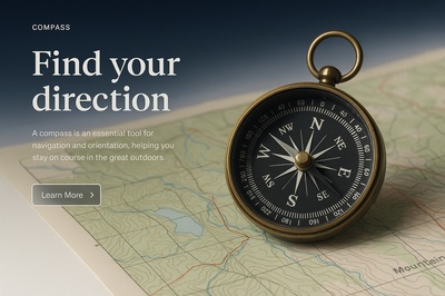 Stylish Compass Design for Navigation and Orientation
