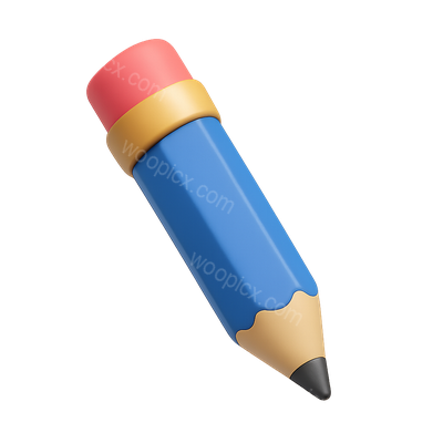 3D Mechanical Pencil Icon with Colorful Design