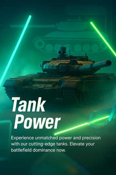 Dynamic Neon Tank Power Advertisement Design