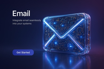 Hyperrealistic 3D Email Design with LED and Circuit Elements