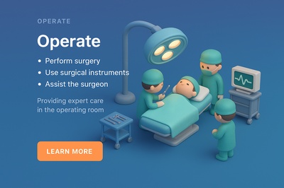 Realistic 3D Scene of Surgical Operation with Characters