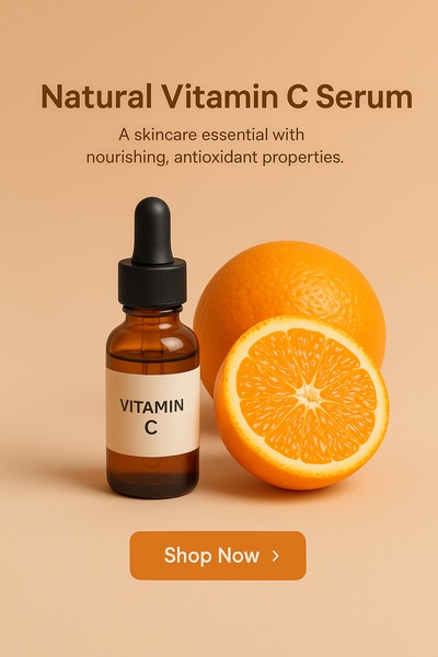 Natural Vitamin C Serum with Fresh Orange - Skincare Product