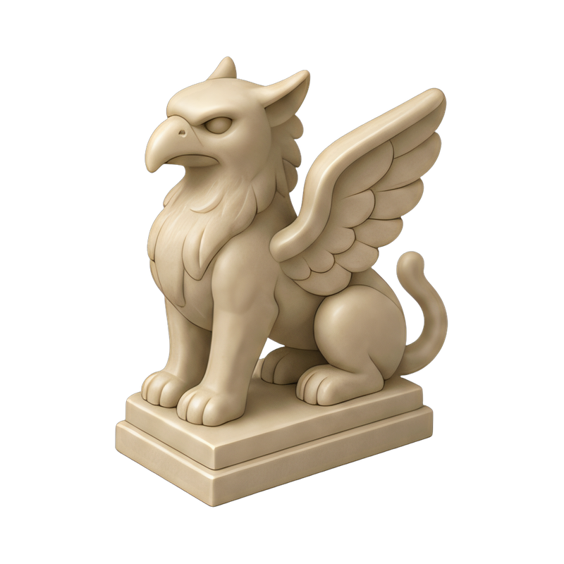 majestic griffin statue