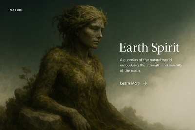 Earth Spirit: Realism Illustration of Nature's Guardian