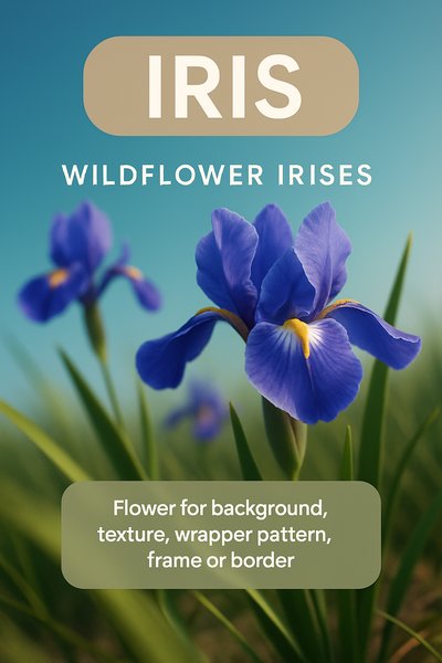 Beautiful Iris Wildflower for Background and Design