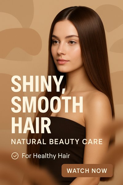 Promotional Beauty Care Graphic Featuring Smooth Hair Concept