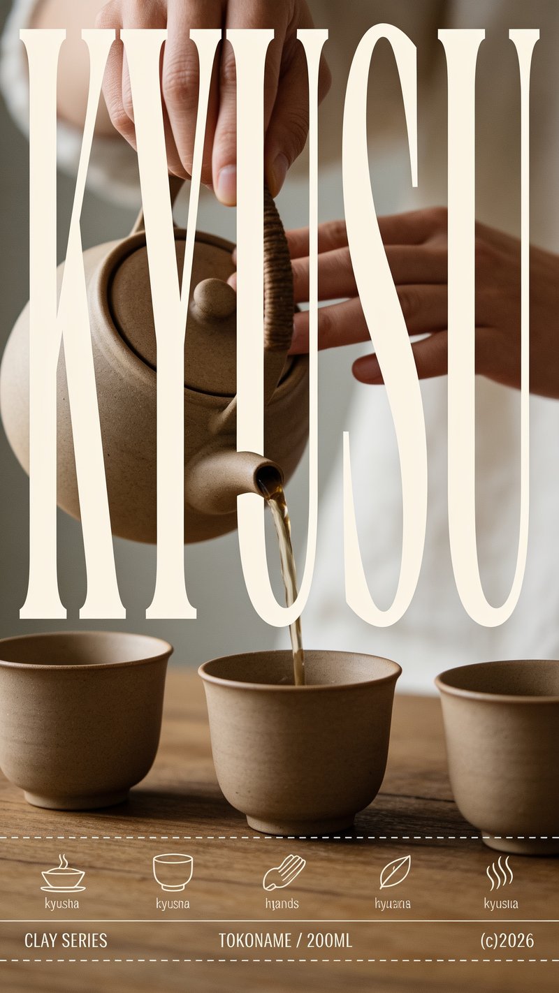 Japanese kyusu teapot with tea