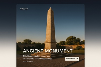 Stylish Obelisk Web Page Design with Realism