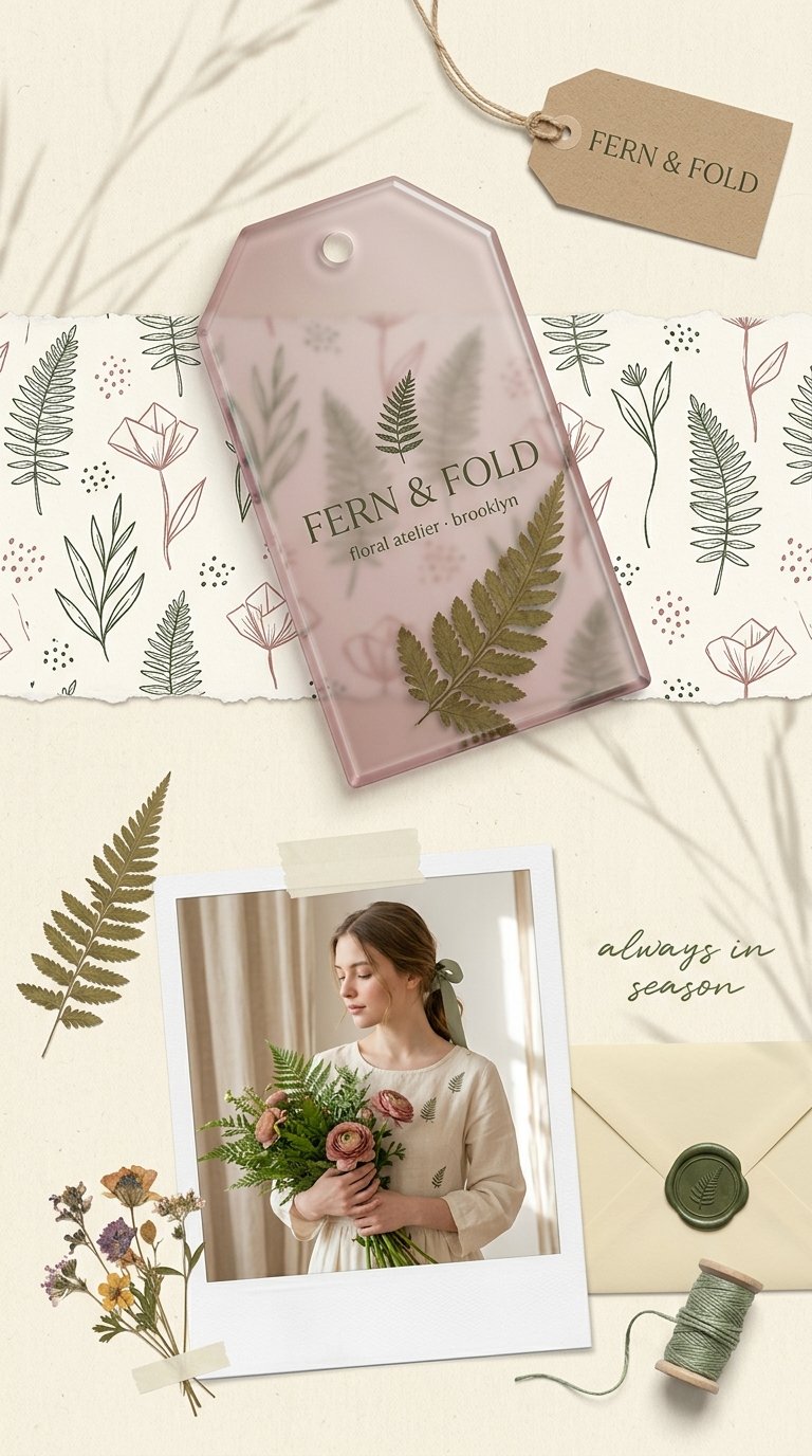Elegant brand moodboard collage